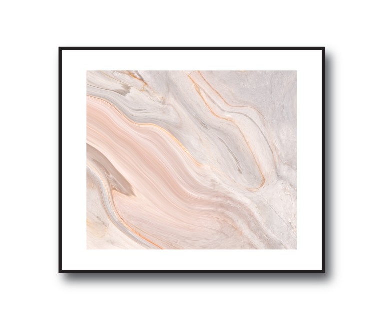 Pink/White Marble No.400 Poster