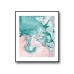 Pink/Green Marble No.399 Poster