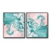 Pink/Green Marble No.399 Poster