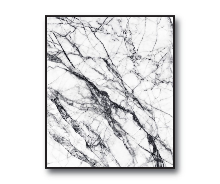 Black/White Marble No.398 Poster