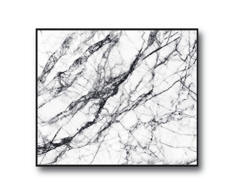 Black/White Marble No.398 Poster