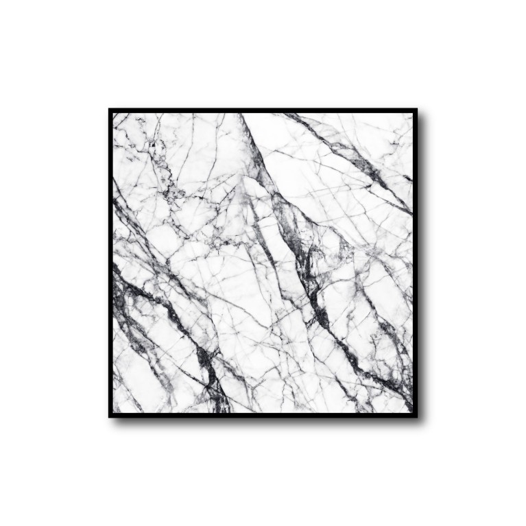 Black/White Marble No.398 Poster