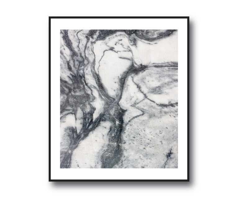 Black/White Marble No.395 Poster