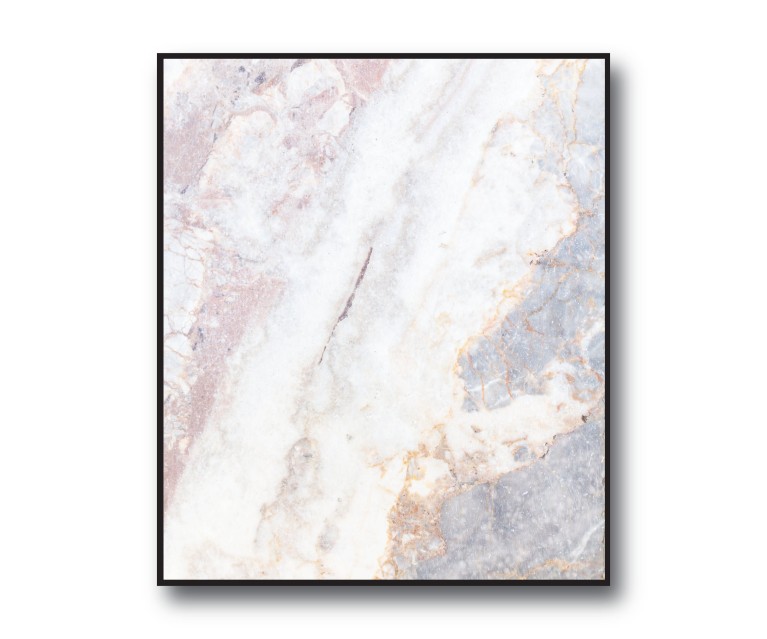 Grey/White Marble No.394 Poster