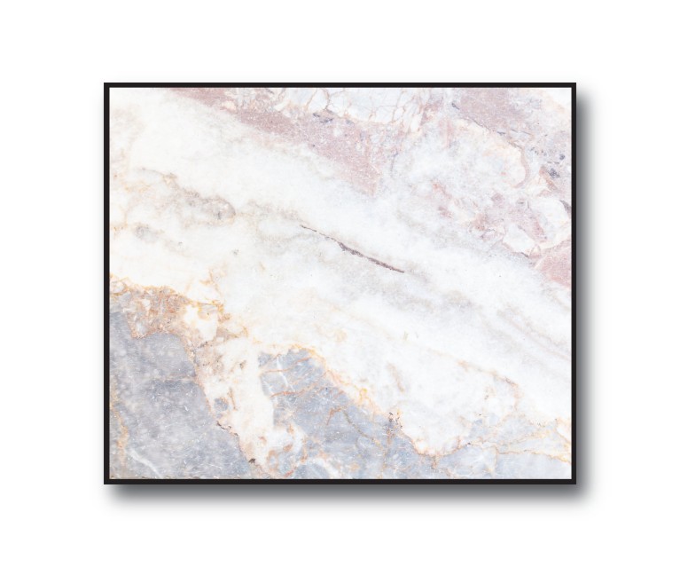 Grey/White Marble No.394 Poster