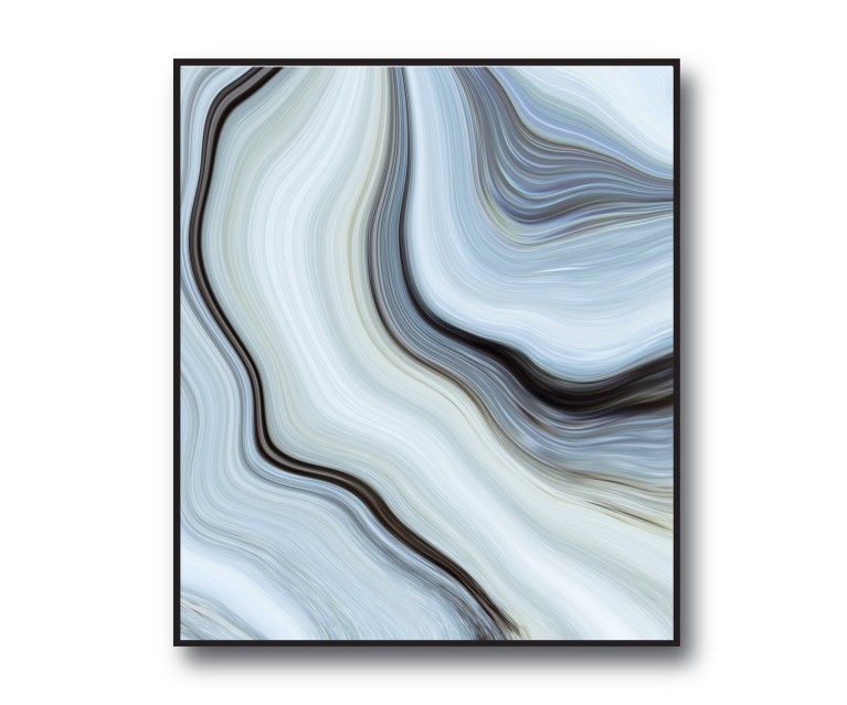 Blue/Grey Marble No.390 Poster