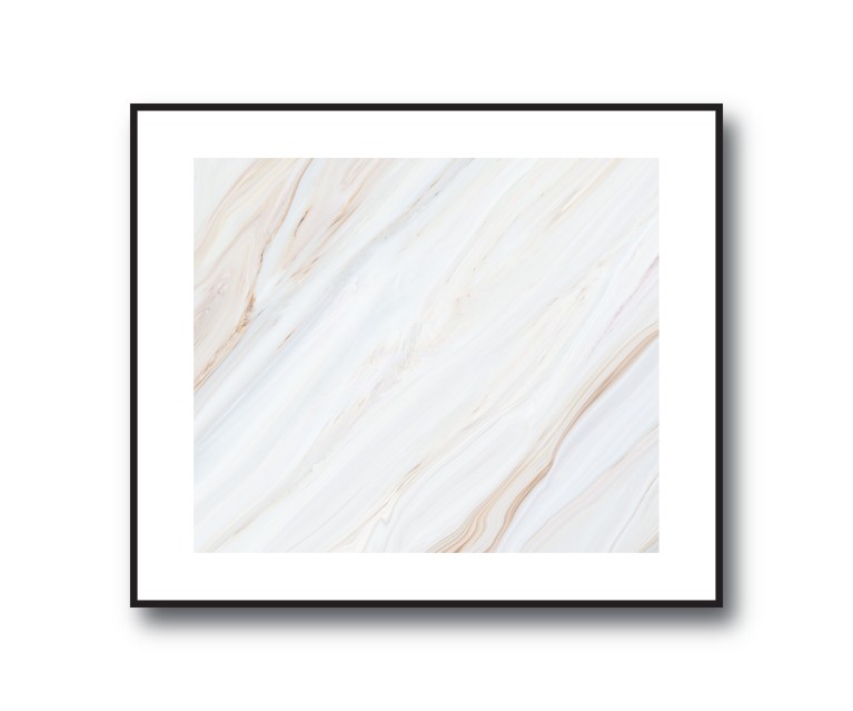 Beige/White Marble No.388 Poster