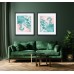 Pink/Green Marble No.375 Poster