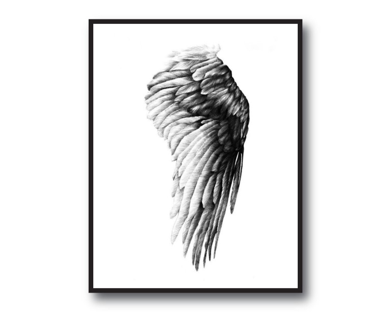 Angel Wings Sketch Poster