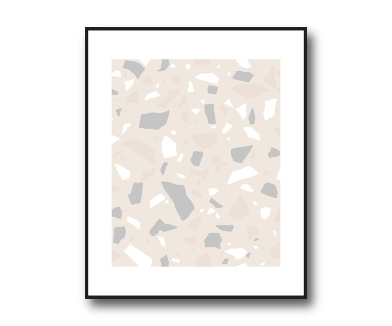 Beige Terazzo No.295 Poster 