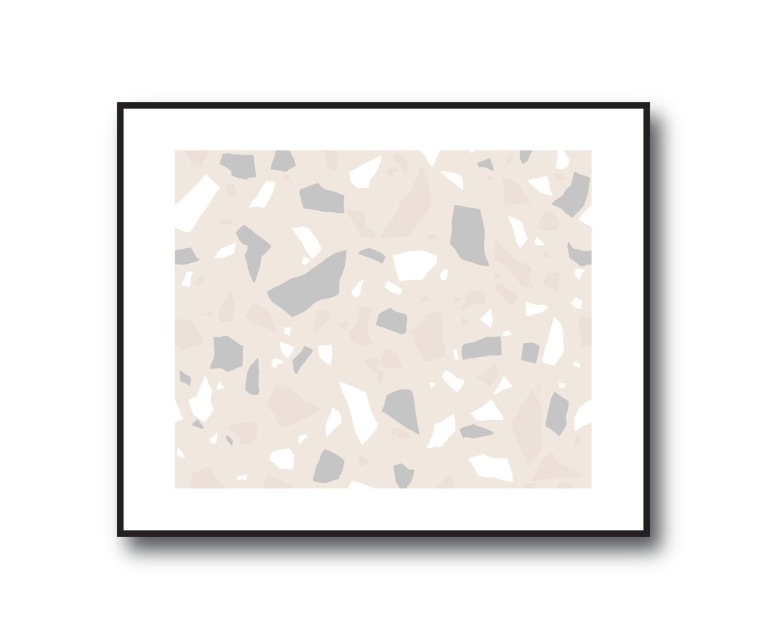 Beige Terazzo No.295 Poster 