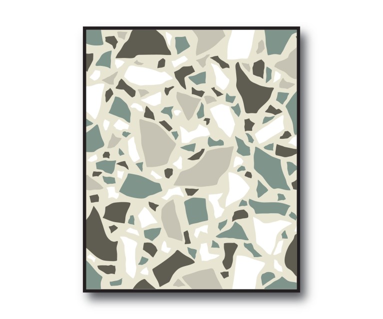 Green Terrazzo Poster 