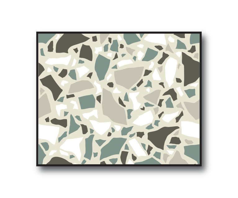 Green Terrazzo Poster 