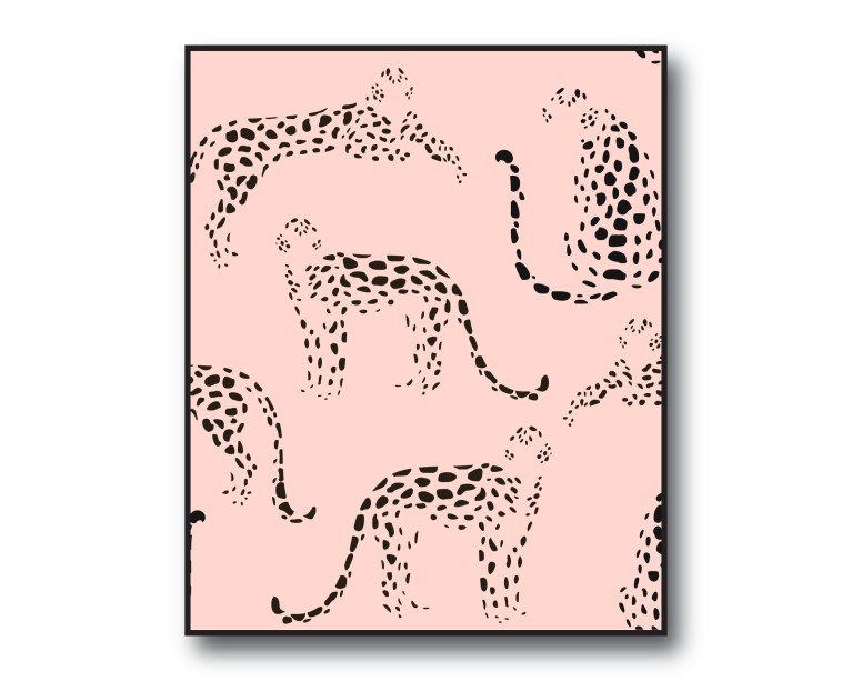 Pink Leopard Poster