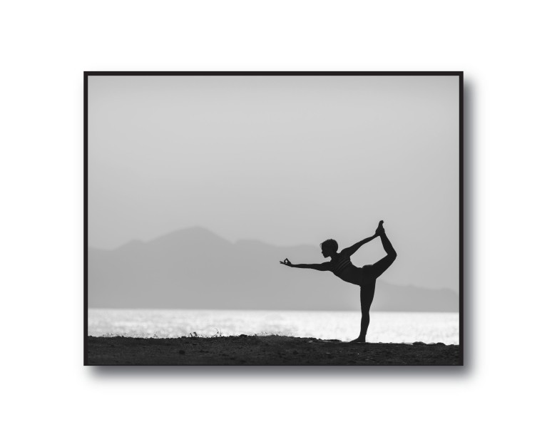  Yoga Pose On Lake Poster 