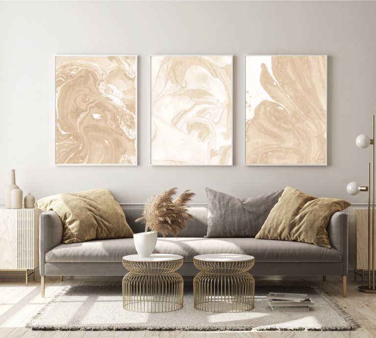 X3 Marble Poster Set