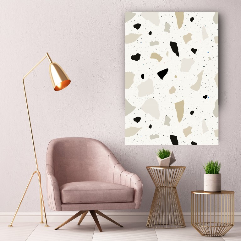 Pink Terrazzo Canvas Art