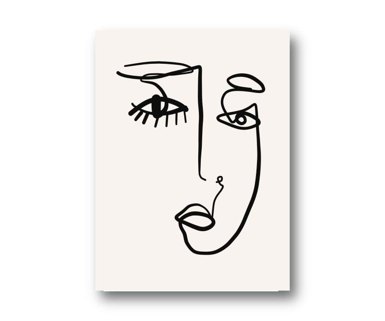 Face Illustration Canvas Art