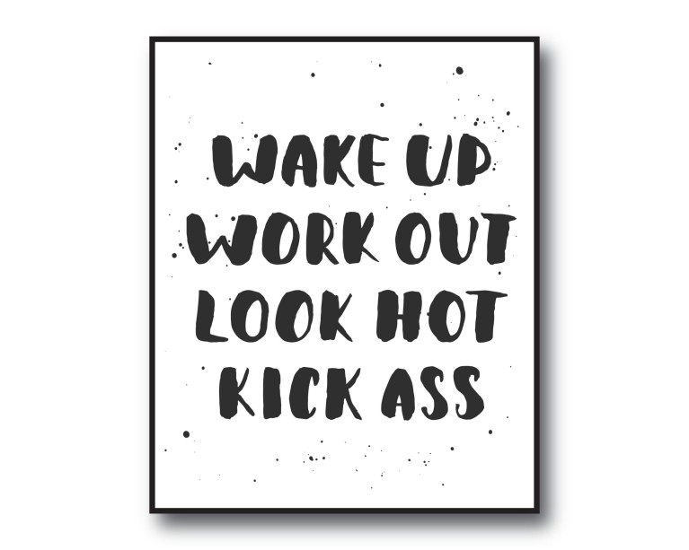 Wake Up Work Out Poster