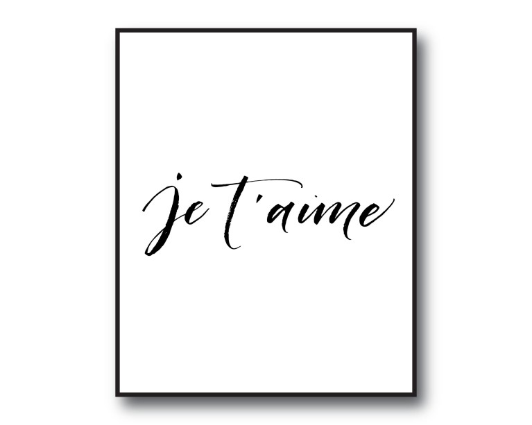 Je' Taime French Poster